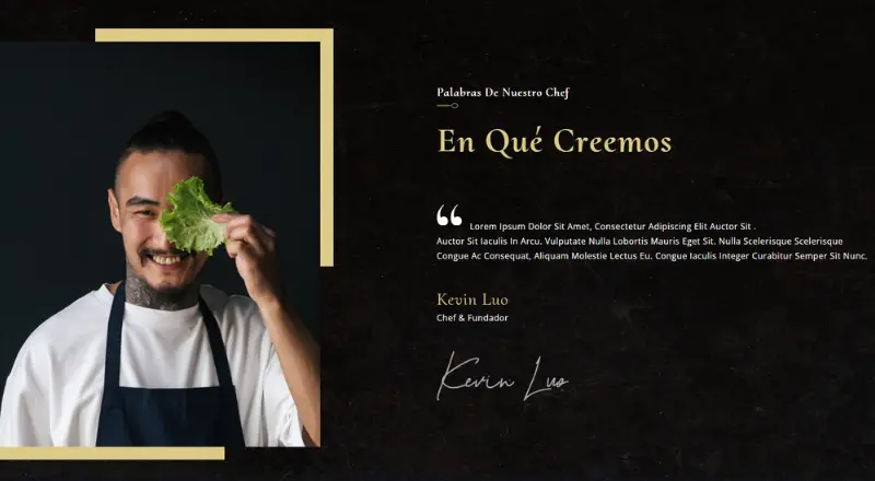 Captura del proyecto Landing Restaurante